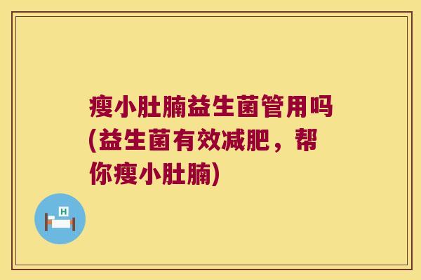 瘦小肚腩益生菌管用吗(益生菌有效减肥，帮你瘦小肚腩)