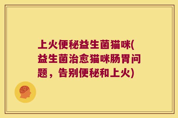 上火便秘益生菌猫咪(益生菌治愈猫咪肠胃问题，告别便秘和上火)