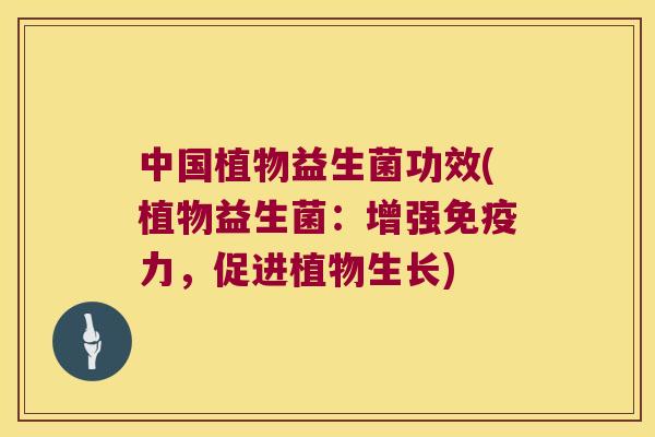 中国植物益生菌功效(植物益生菌:增强力,促进植物生长) 中国植物益生菌功效(植物益生菌:增强力,促进植物生长)