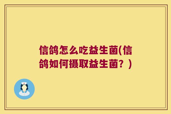 信鸽怎么吃益生菌(信鸽如何摄取益生菌？)