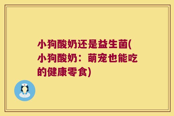 小狗酸奶还是益生菌(小狗酸奶：萌宠也能吃的健康零食)