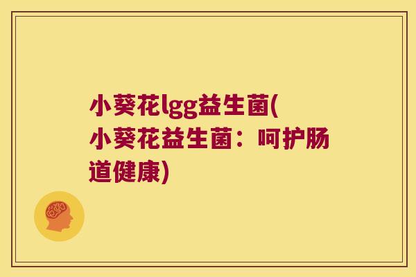小葵花lgg益生菌(小葵花益生菌:呵护肠道健康) 小葵花lgg益生菌(小葵花益生菌:呵护肠道健康)