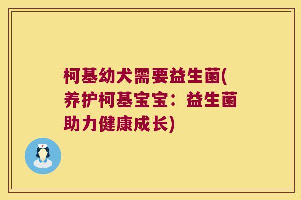 柯基幼犬需要益生菌(养护柯基宝宝:益生菌助力健康成长) 柯基幼犬需要益生菌(养护柯基宝宝:益生菌助力健康成长)