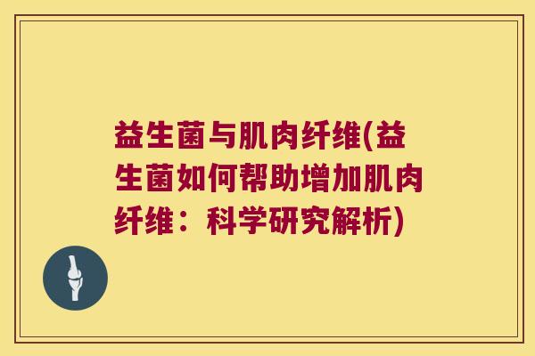 益生菌与肌肉纤维(益生菌如何帮助增加肌肉纤维：科学研究解析)