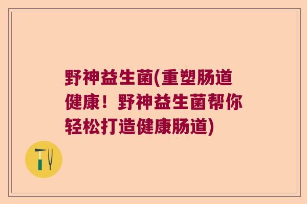 野神益生菌(重塑肠道健康!野神益生菌帮你轻松打造健康肠道) 野神益生菌(重塑肠道健康!野神益生菌帮你轻松打造健康肠道)