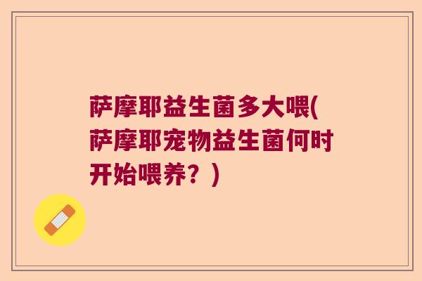 萨摩耶益生菌多大喂(萨摩耶宠物益生菌何时开始喂养？)