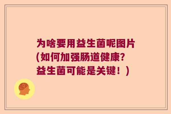 为啥要用益生菌呢图片(如何加强肠道健康？益生菌可能是关键！)
