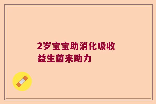2岁宝宝助消化吸收 益生菌来助力