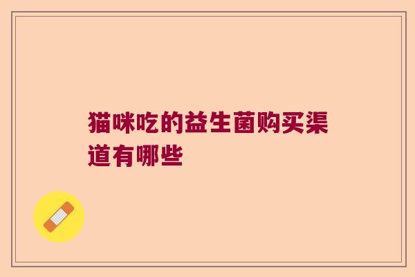 猫咪吃的益生菌购买渠道有哪些 猫咪吃的益生菌购买渠道有哪些