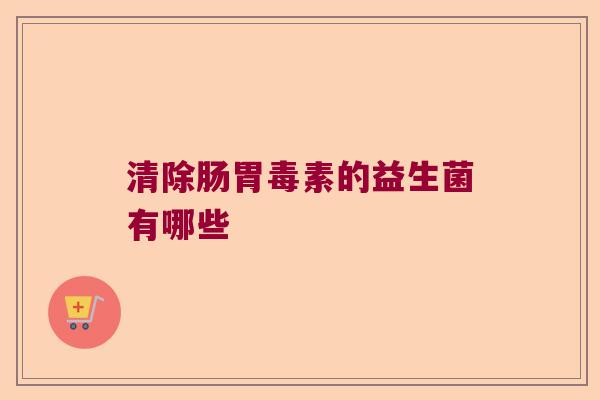 清除肠胃毒素的益生菌有哪些