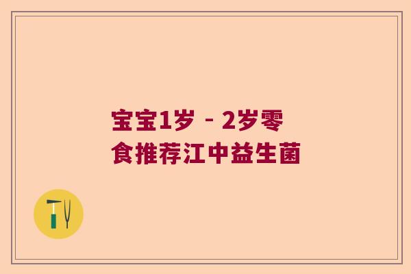 宝宝1岁 - 2岁零食推荐江中益生菌