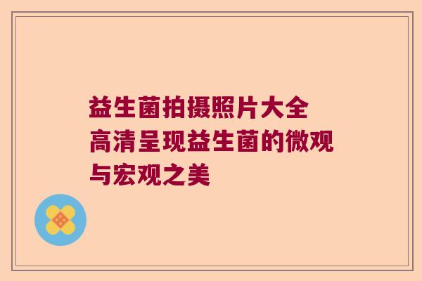 益生菌拍摄照片大全 高清呈现益生菌的微观与宏观之美 益生菌拍摄照片大全 高清呈现益生菌的微观与宏观之美