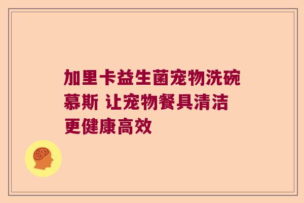 加里卡益生菌宠物洗碗慕斯 让宠物餐具清洁更健康高效 加里卡益生菌宠物洗碗慕斯 让宠物餐具清洁更健康高效
