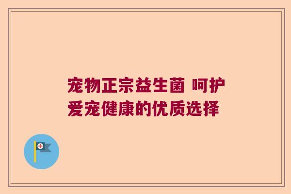 宠物正宗益生菌 呵护爱宠健康的优质选择 宠物正宗益生菌 呵护爱宠健康的优质选择
